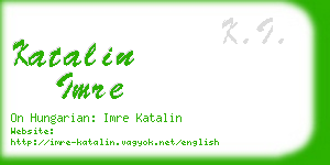 katalin imre business card